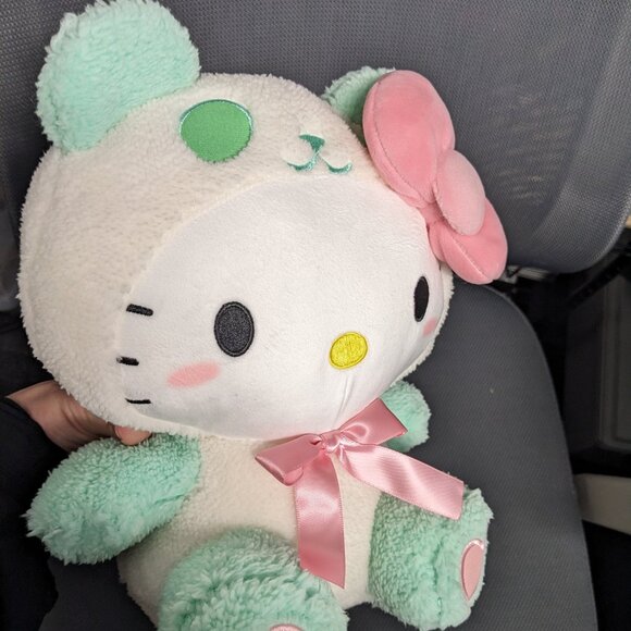 Hello Kitty Mint Panda Costume 11" Plush - New with tag (Round1 Exclusive) - Picture 6 of 7